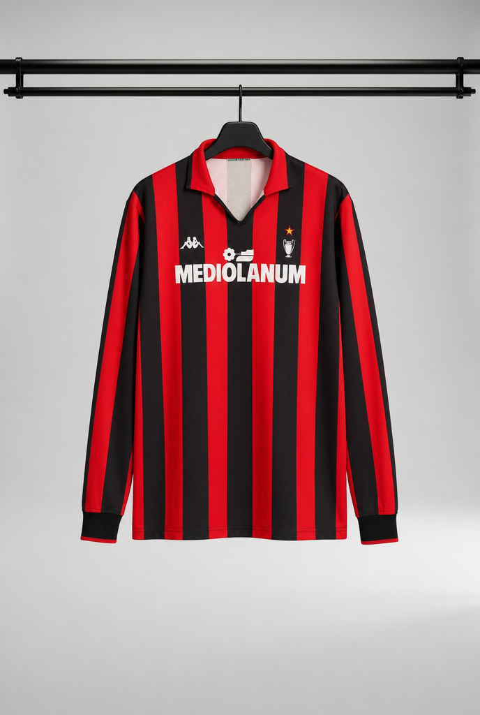 AC Milan Retro Prima Maglia Manica Lunga 1989/1990