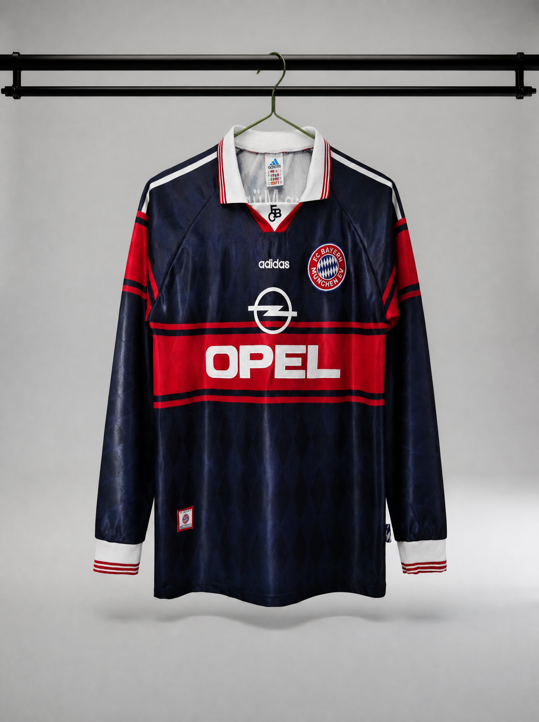 fc bayern münchen 1995/96 manica lunga retro fc bayern münchen 1995/96 manica lunga retro